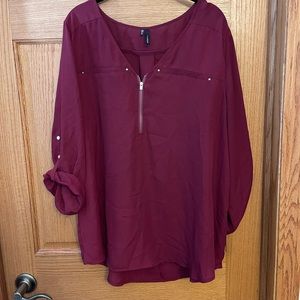 Maurice’s Zipper Detail Top - size XXL